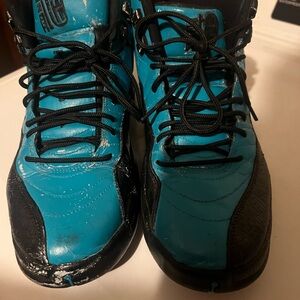 Jordan Teal and Black High-Top Sneakers